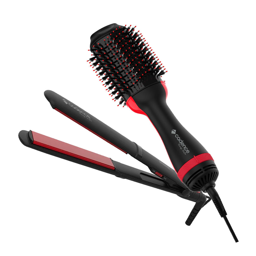 Kit Rouge Style Cadence - Escova Secadora E Prancha Alisadora 220V