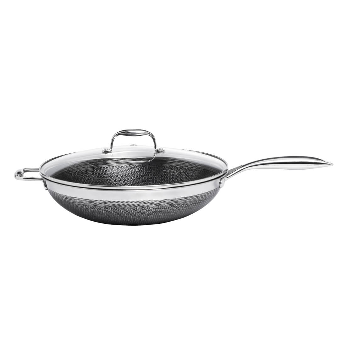 Panela Wok Em Aço Inox 34 Cm 7,5 L Hive Oxford