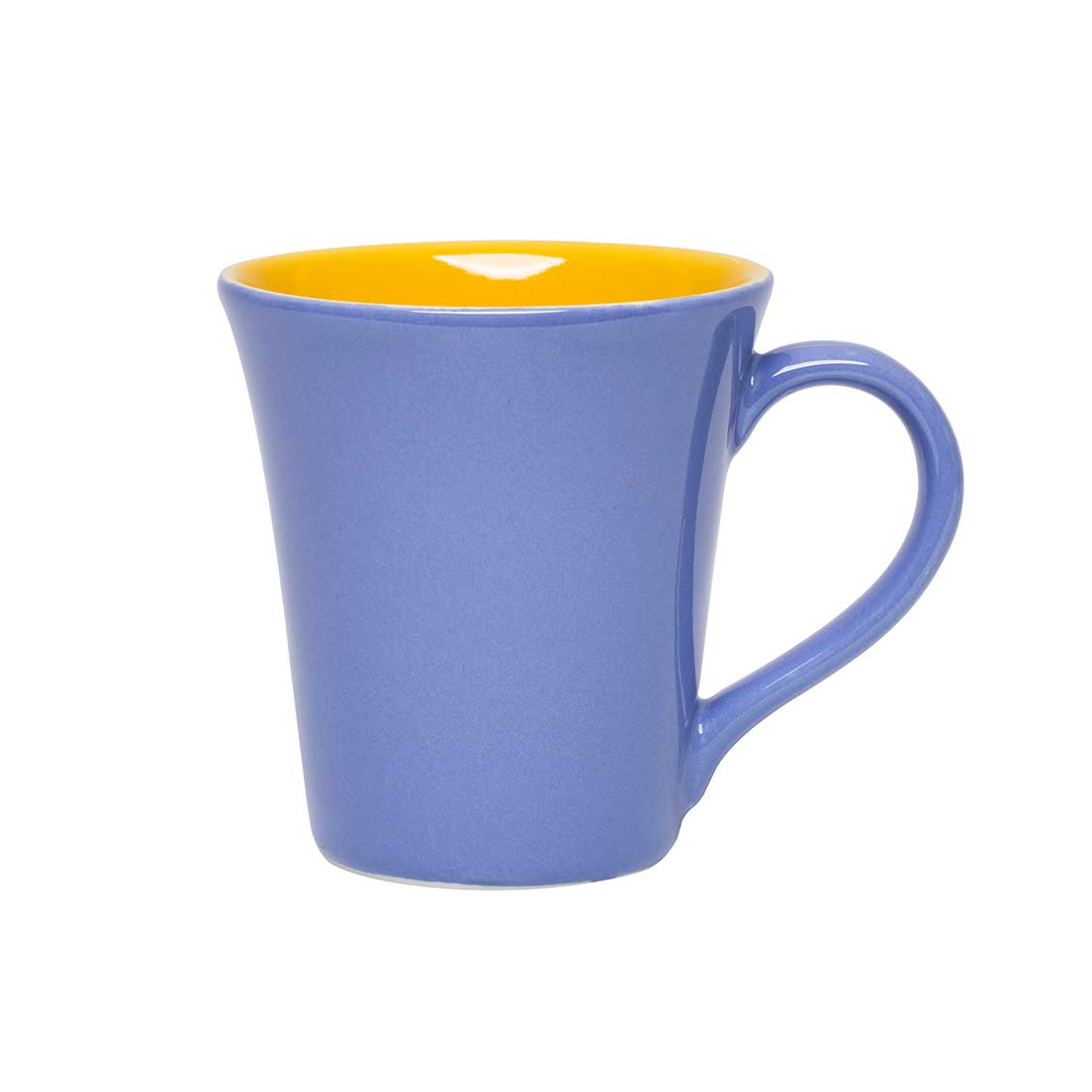 Caneca Tulipa 330 Ml Amarelo/Azul Hortência