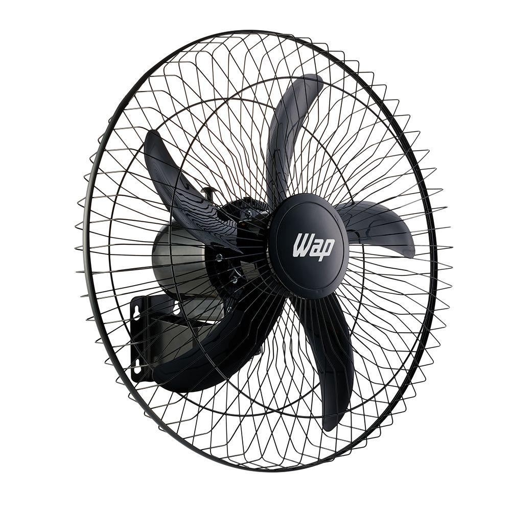 Ventilador Wap Parede Rajada Pro Preto Bivolt 60cm 5 Pás Fw006661