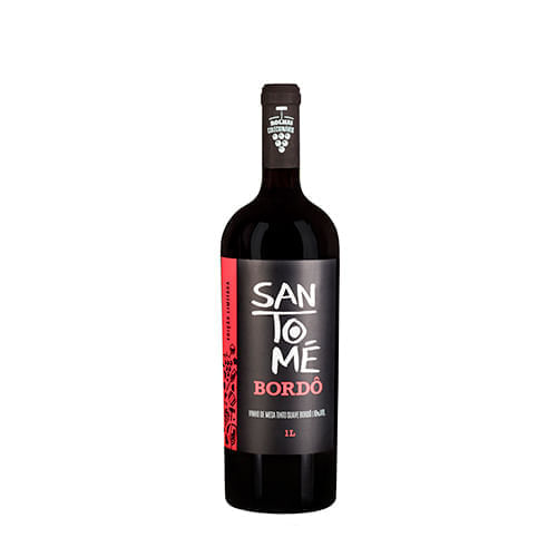 Vinho Santomé Tinto Suave Bordô 1000ml San Tomé