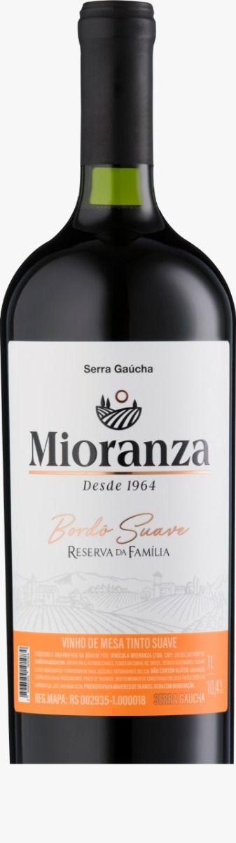 Vinho Mioranza Reserva Da Família Bordô Suave 1L Mioranza