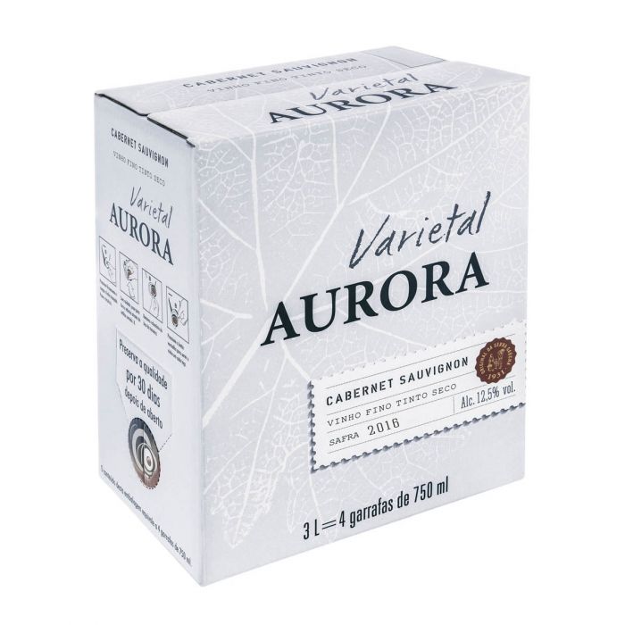 Vinho Aurora Varietal Cabernet Sauvignon Bag In Box 3000 Ml