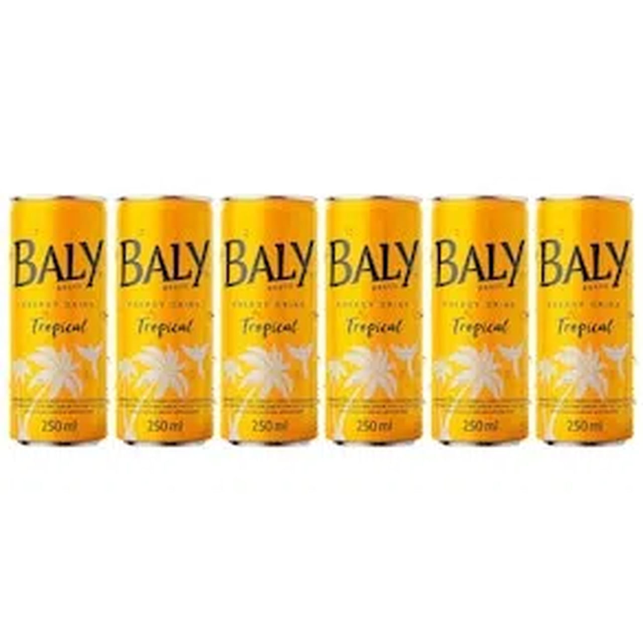 Kit 06 Latas Energético Baly Tropical Lata 250ml Energético Baly