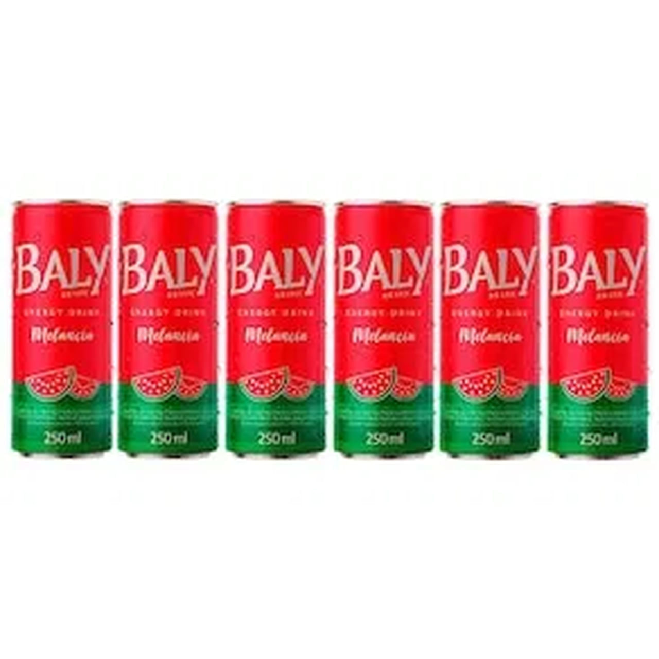 Kit 06 Latas Energético Baly Melancia Lata 250ml