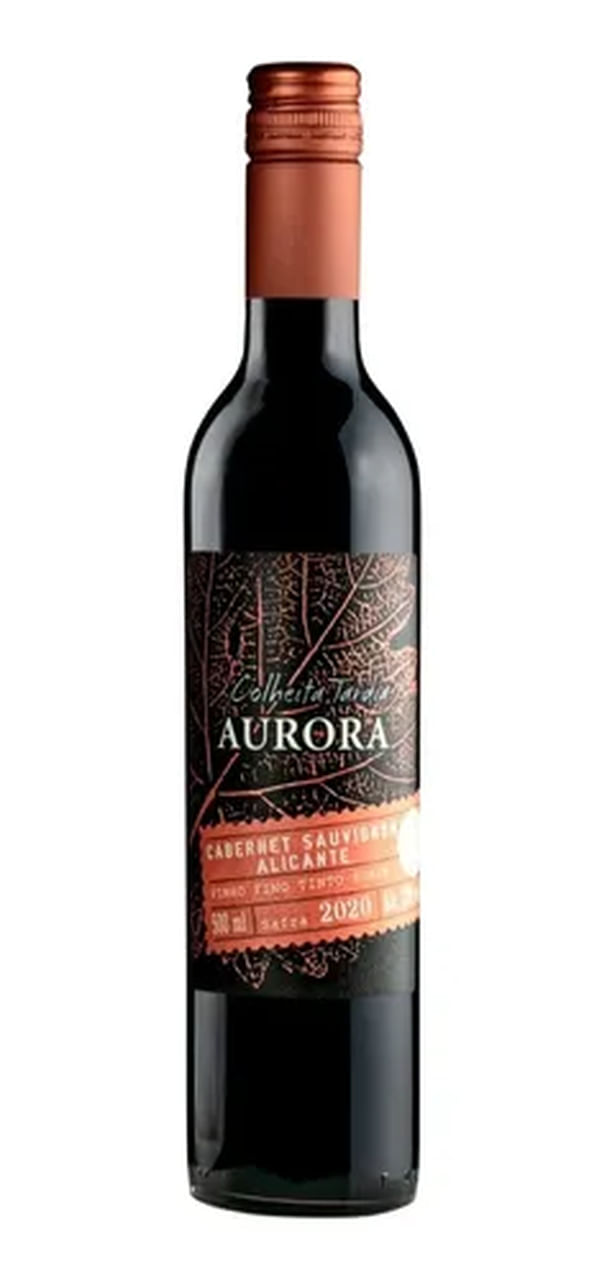 Vinho Aurora Colheita Tardia Tinto 500ml Cooperativa Vinicola Aurora