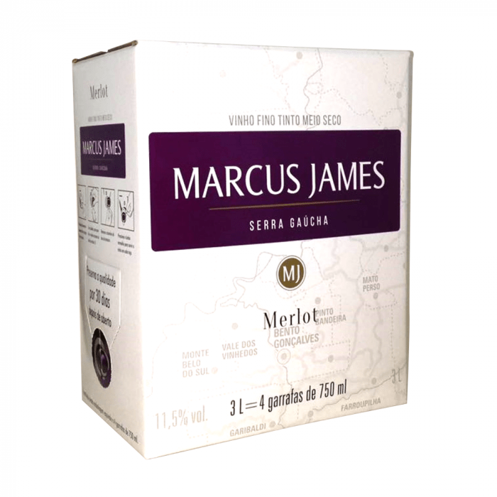 Vinho Marcus James Merlot Bag In Box 3L