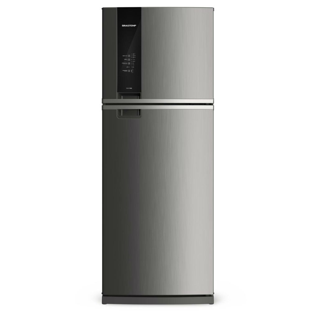 Geladeira Frost Free Duplex Brastemp 462 Litros Cor Inox Com Turbo Control - Brm56bk_Out 220V