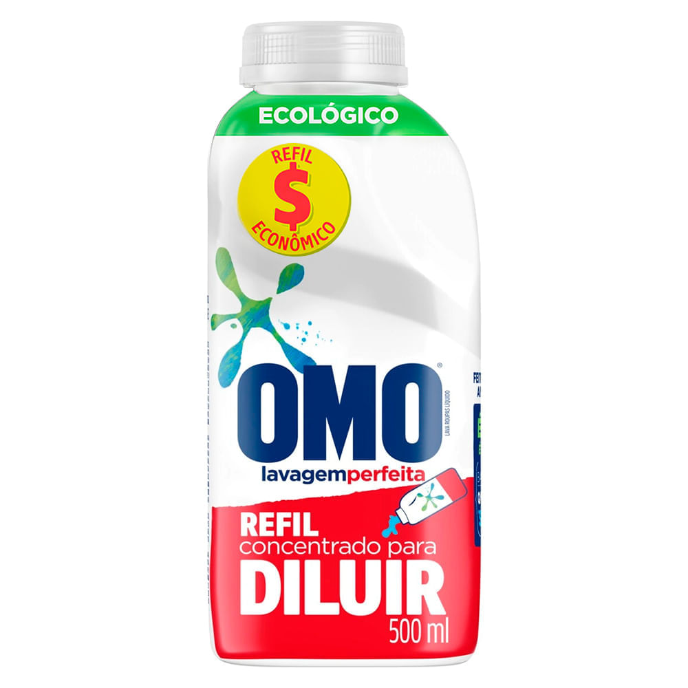 Lava Roupas Para Diluir Lavagem Perfeita Omo 500ml Omo