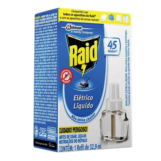 Inseticida Protector Raid 1 Refil De 32,9ml Raid