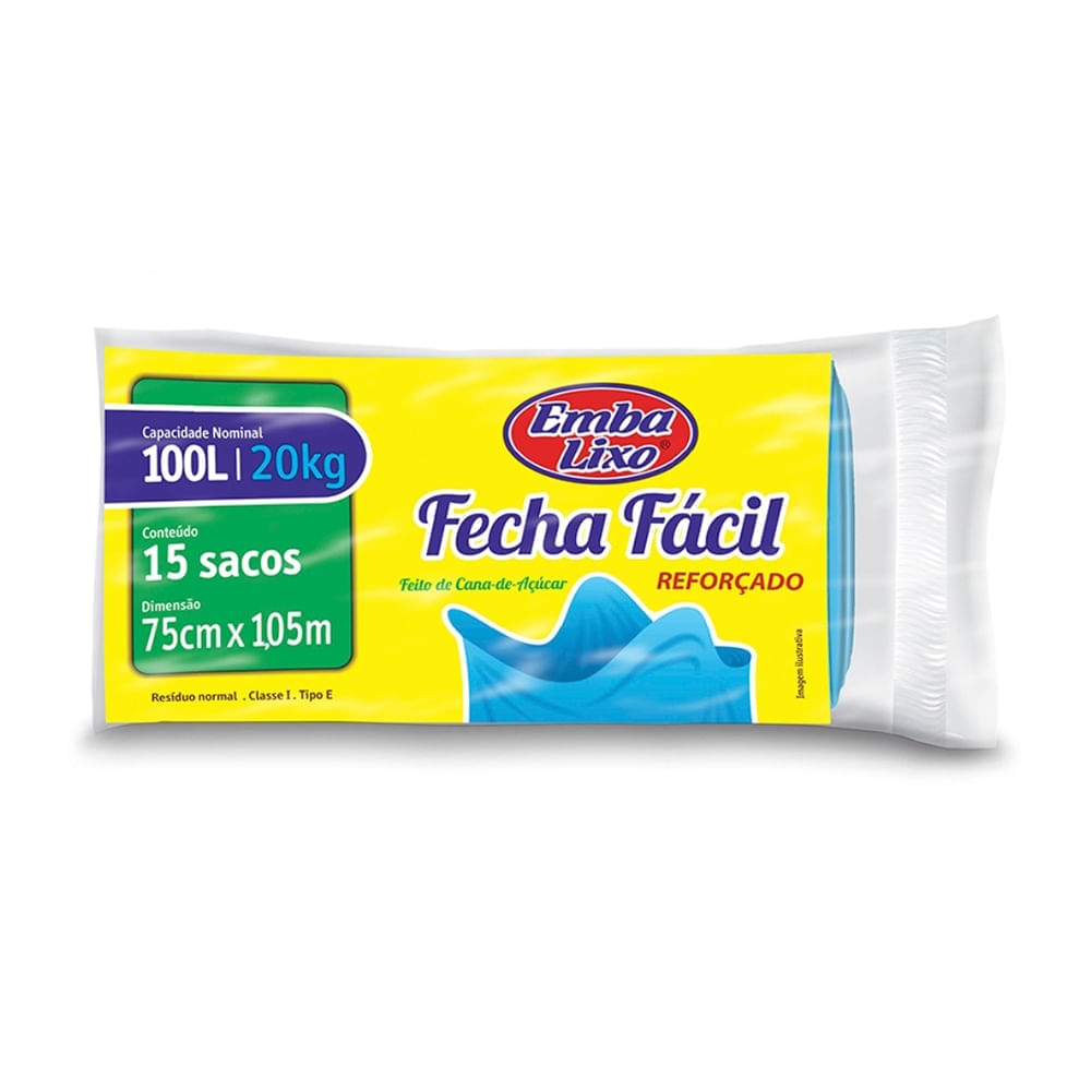 Saco De Lixo Fecha Fácil Embalixo 100L