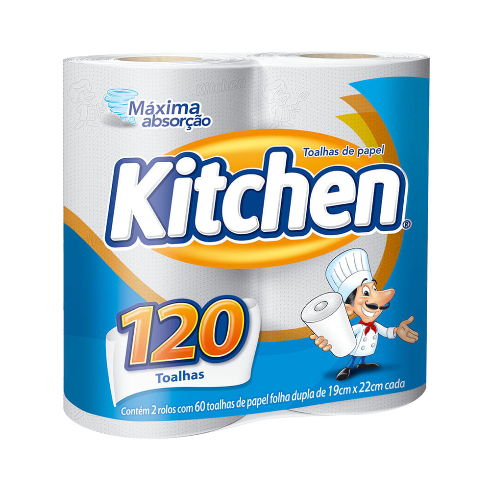 Papel Toalha Kitchen 120 Folhas