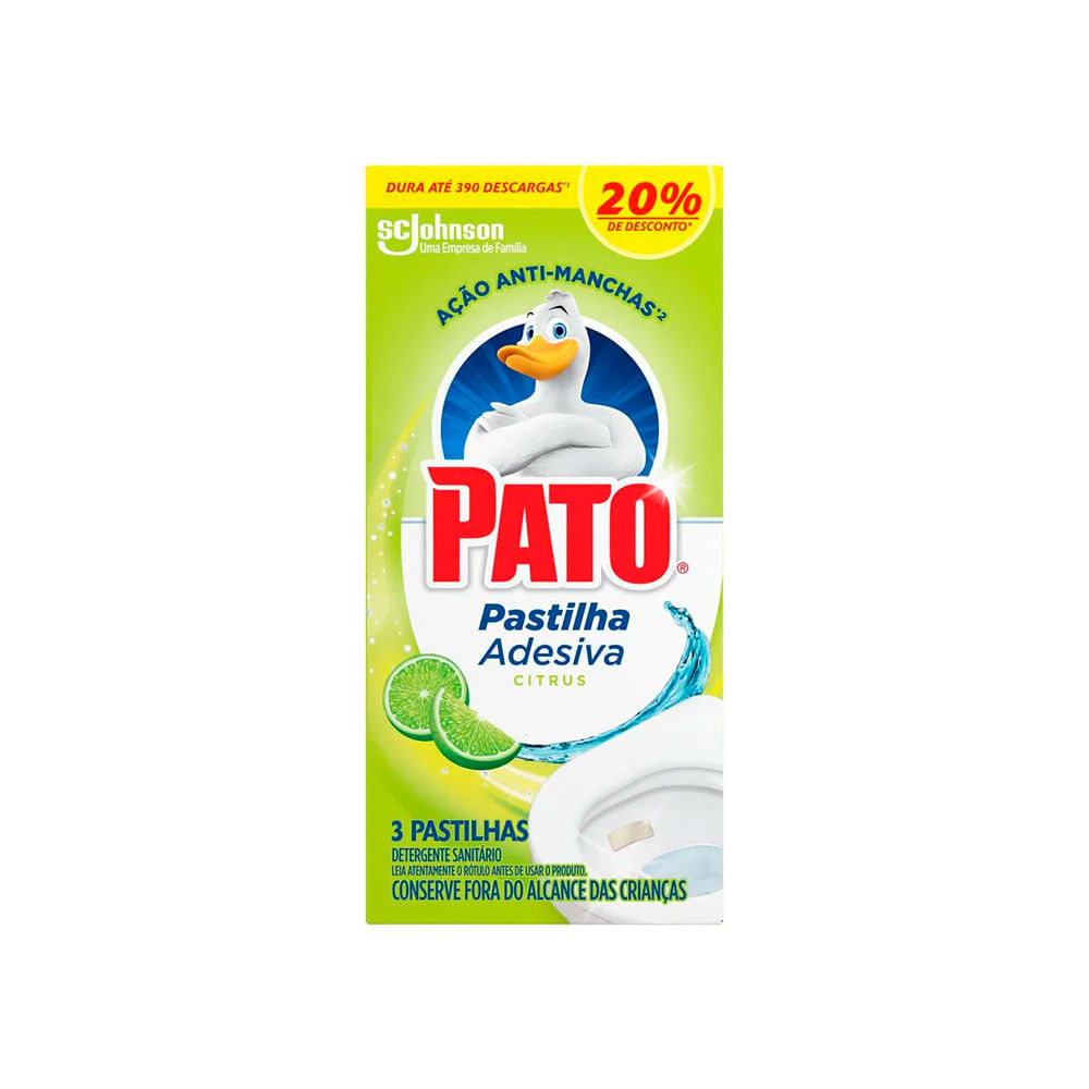 Pastilha Adesiva Citrus Pato 20% De Desconto 3 Unidades