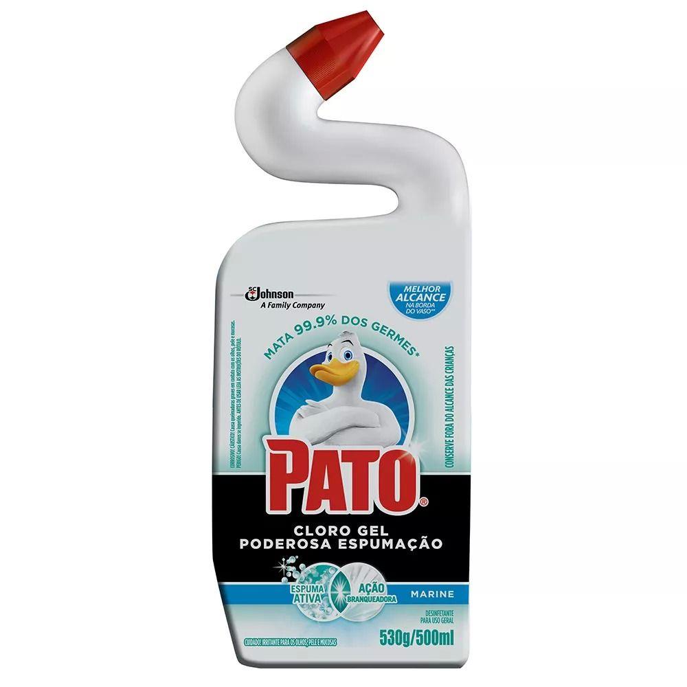 Limpador De Banheiro Gel Marine Com Cloro Pato 500ml Pato