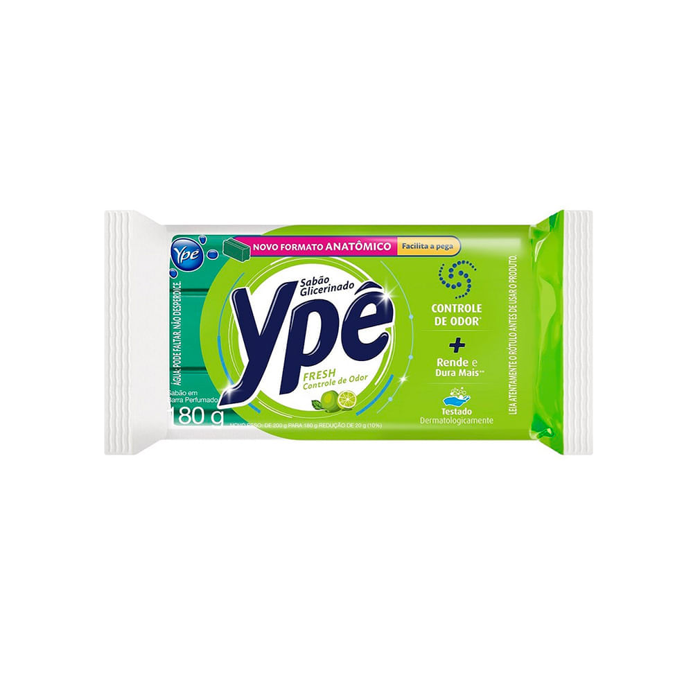Sabão Em Barra Glicerinado Fresh Controle De Odor Ypê 180G Ypê