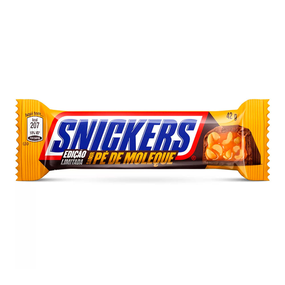 Chocolate Snickers Edição Limitada Sabor Pé De Moleque 42G Snickers