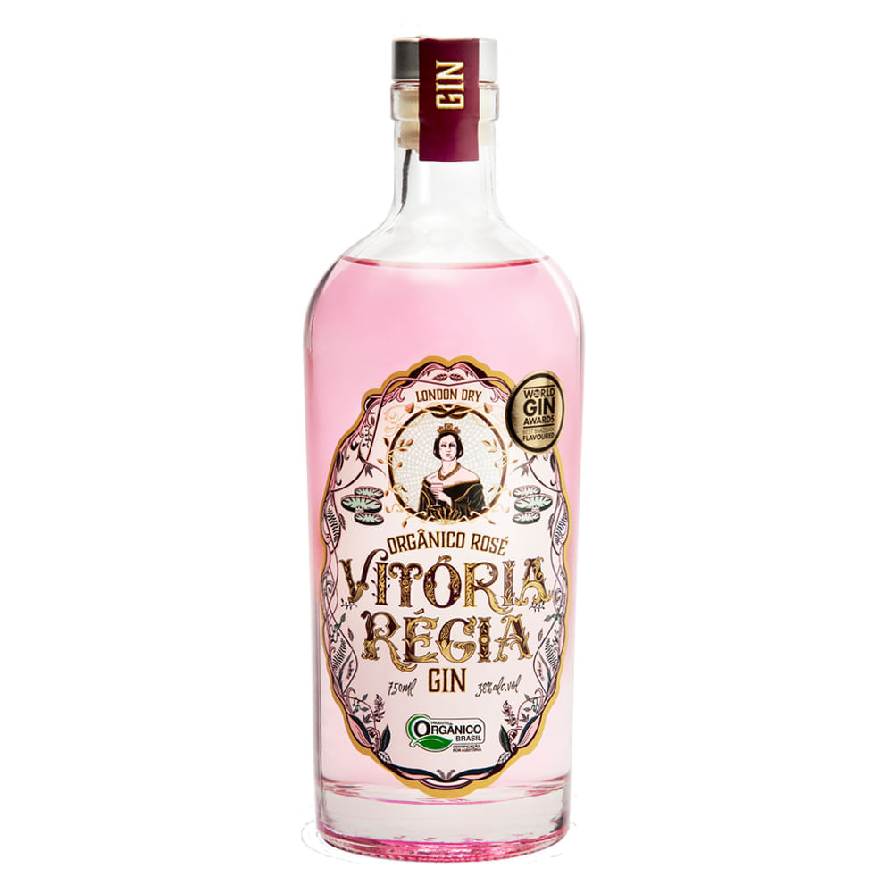 Gin Orgânico Rosé Vitória Régia 750ml Vitoria Regia