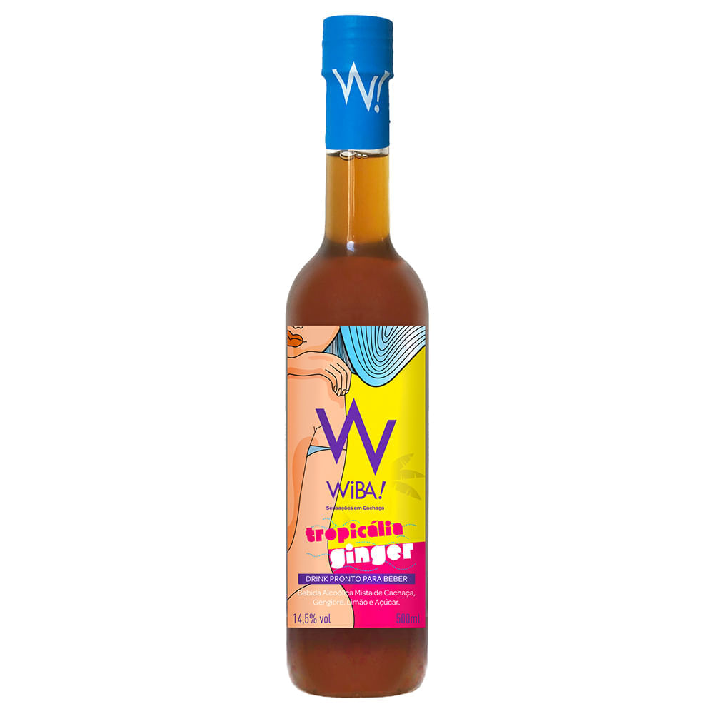 Bebida Tropicália Ginger Wiba! 500ml Wiba