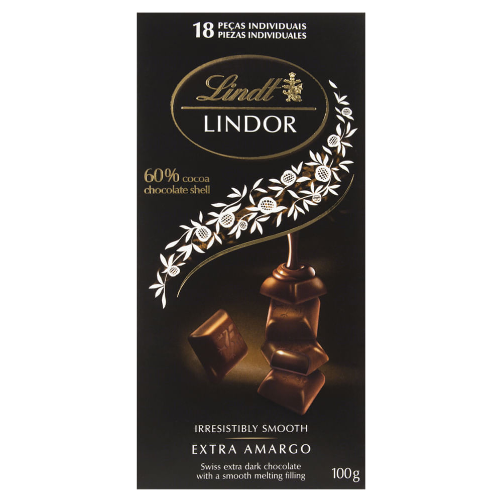 Chocolate Amargo Lindor Lindt 100G Lindt