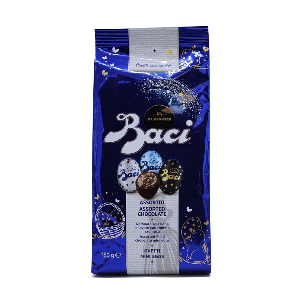 Mini Ovos De Chocolate Sortidos Recheados Com Avelãs Baci 150G Perugina