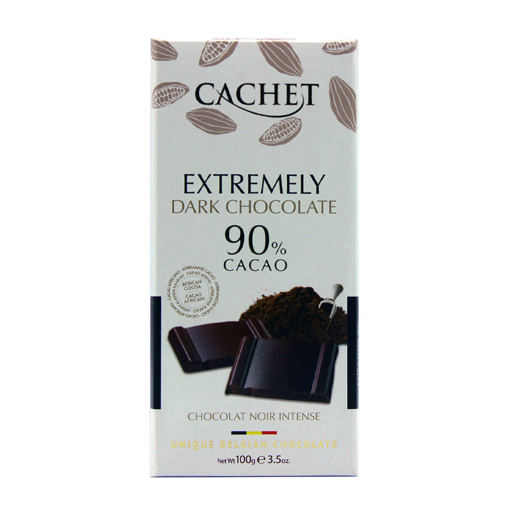 Chocolate Amargo 90% Cacau Cachet 100G Cachet