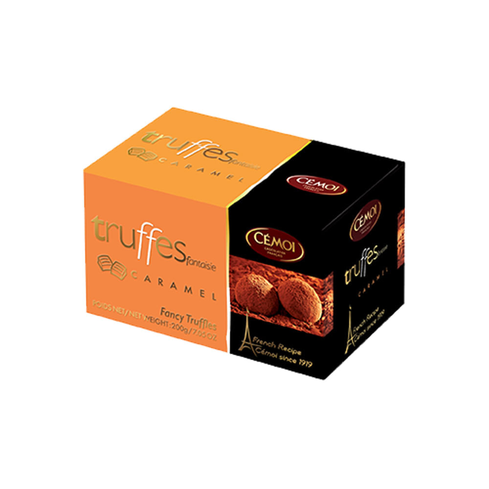 Trufas De Chocolate Com Recheio De Caramelo Fantaisie Cémoi 200G Cémoi