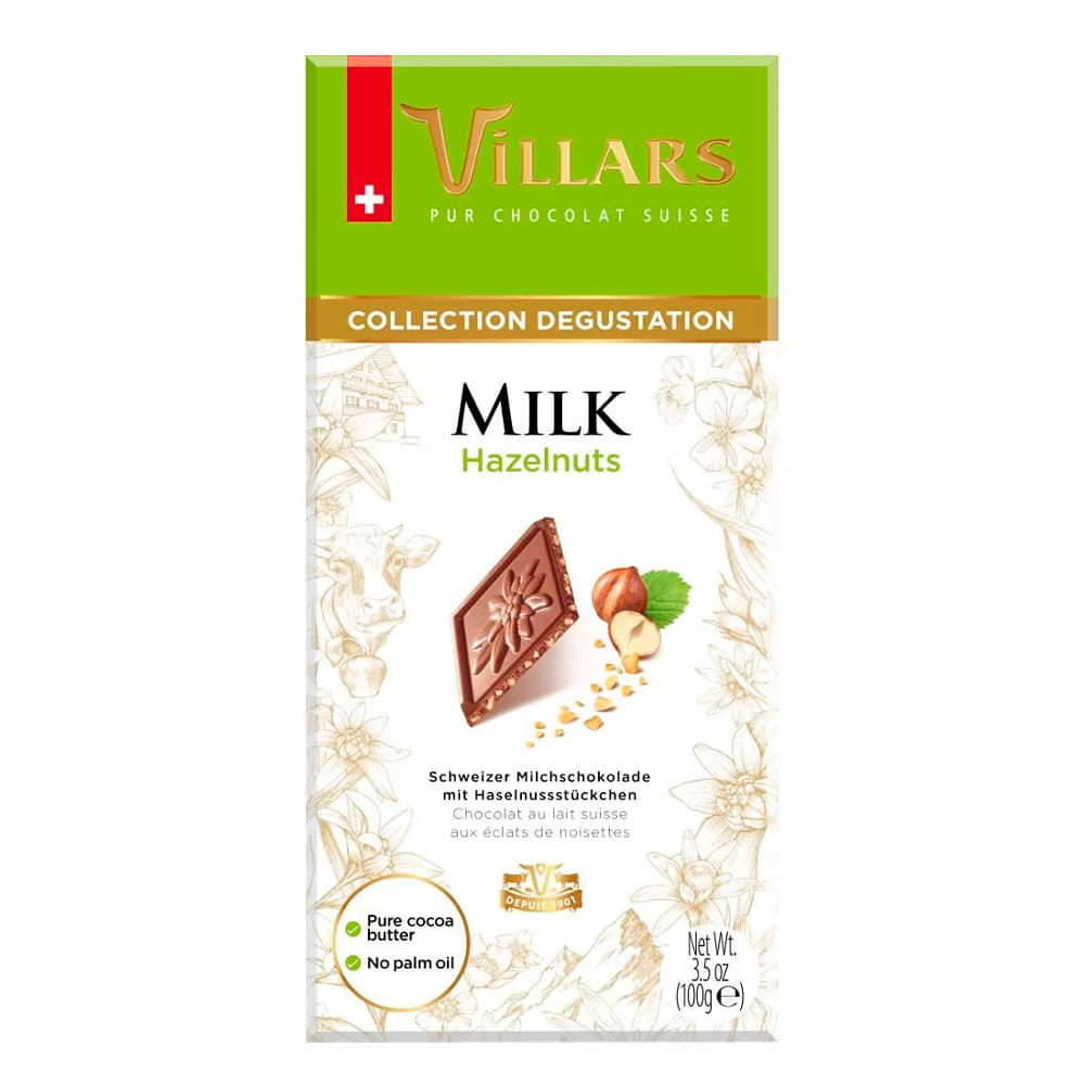 Chocolate Milk Hazelnuts Collection Degustation Villars 100G Villars