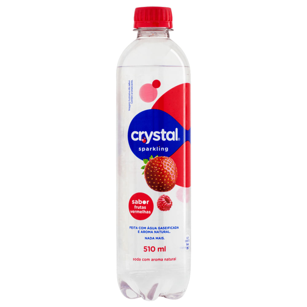 Água Saborizada De Frutas Vermelhas Crystal 510ml Crystal