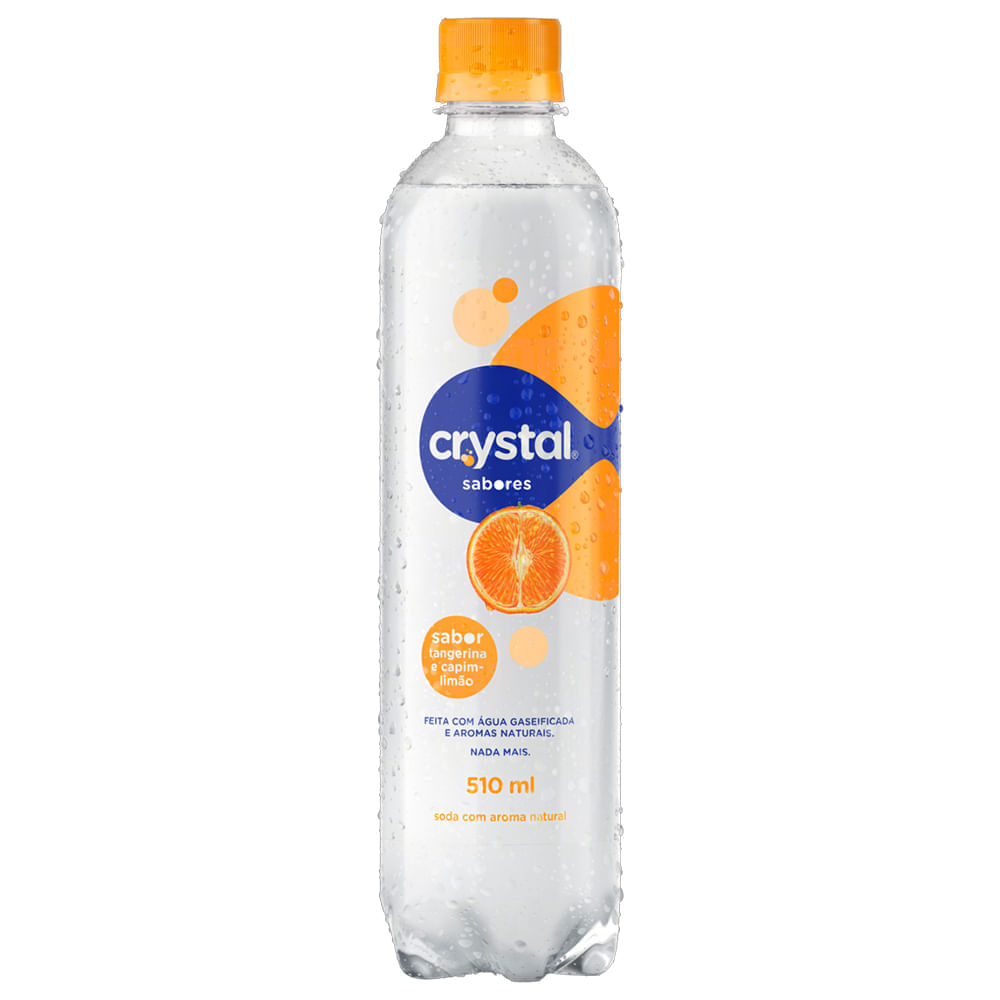 Água Saborizada De Tangerina E Capim-Limão Crystal 510ml Crystal