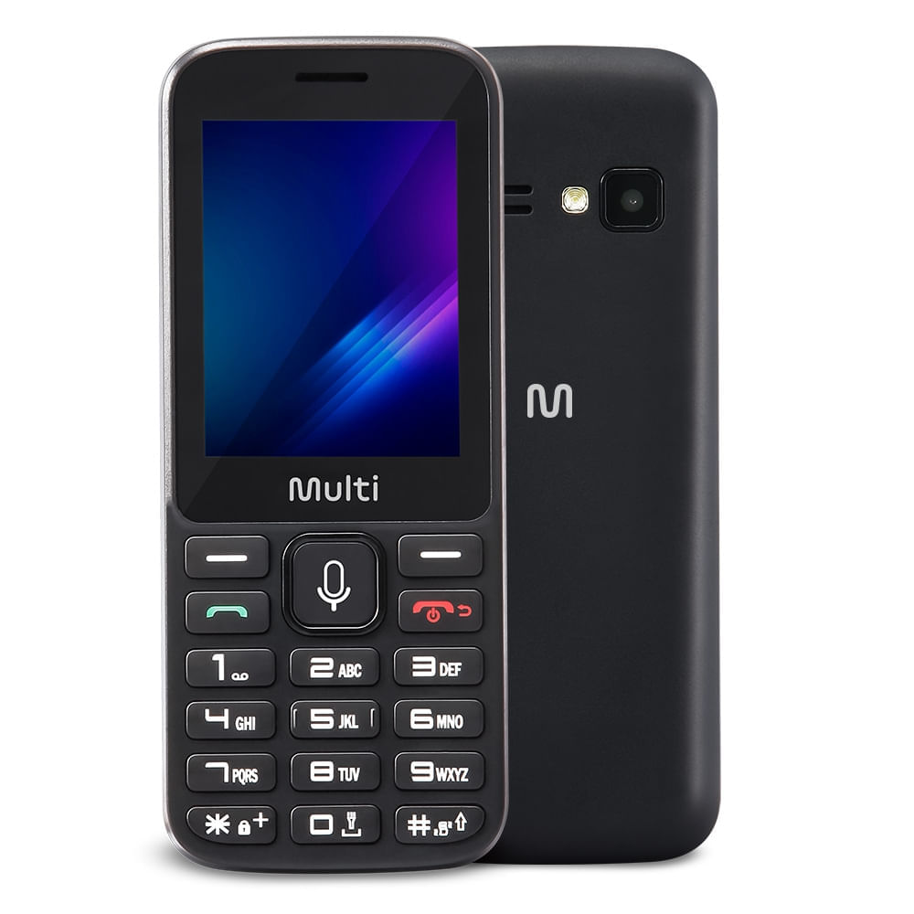 Celular Multilaser Zapp Ii 2,4 Pol, Conexão 3G 512Mb, Preto, Kaios, Facebook, Whatsapp - P9161 Preto