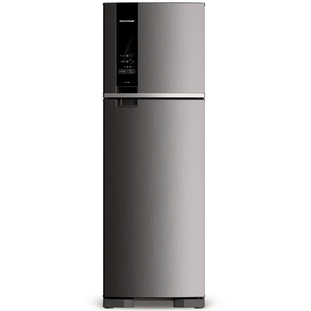 Geladeira Brastemp Frost Free Duplex 400 Litros Cor Inox Com Freeze Control - Brm54jk 220V