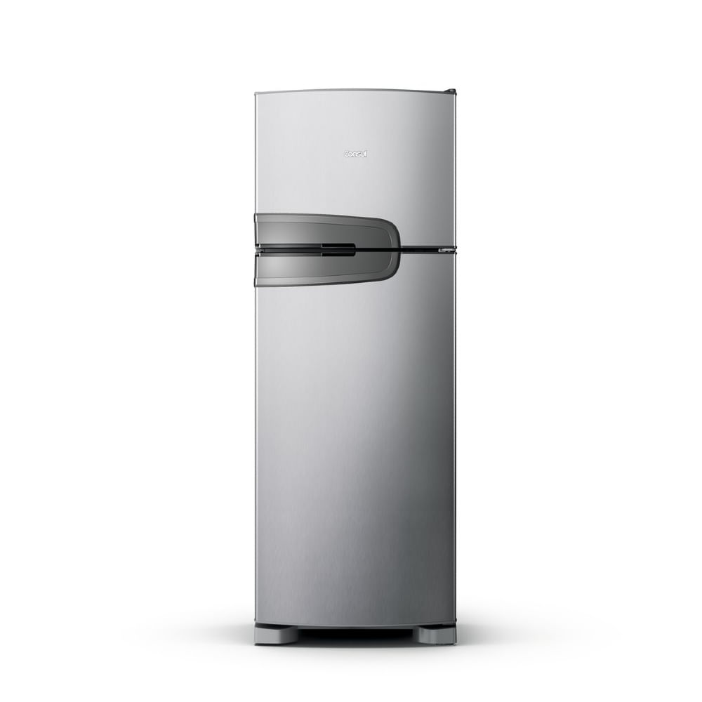 Geladeira Consul Frost Free Duplex 340 Litros Com Prateleiras Altura Flex Cor Inox - Crm39ak 110V