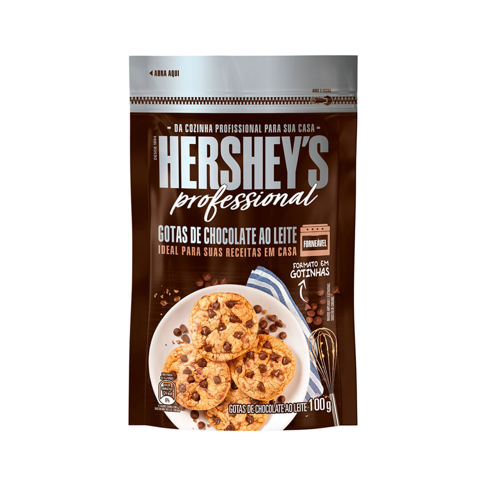 Gotas De Chocolate Ao Leite Hershey's Professional 100G Hershey's