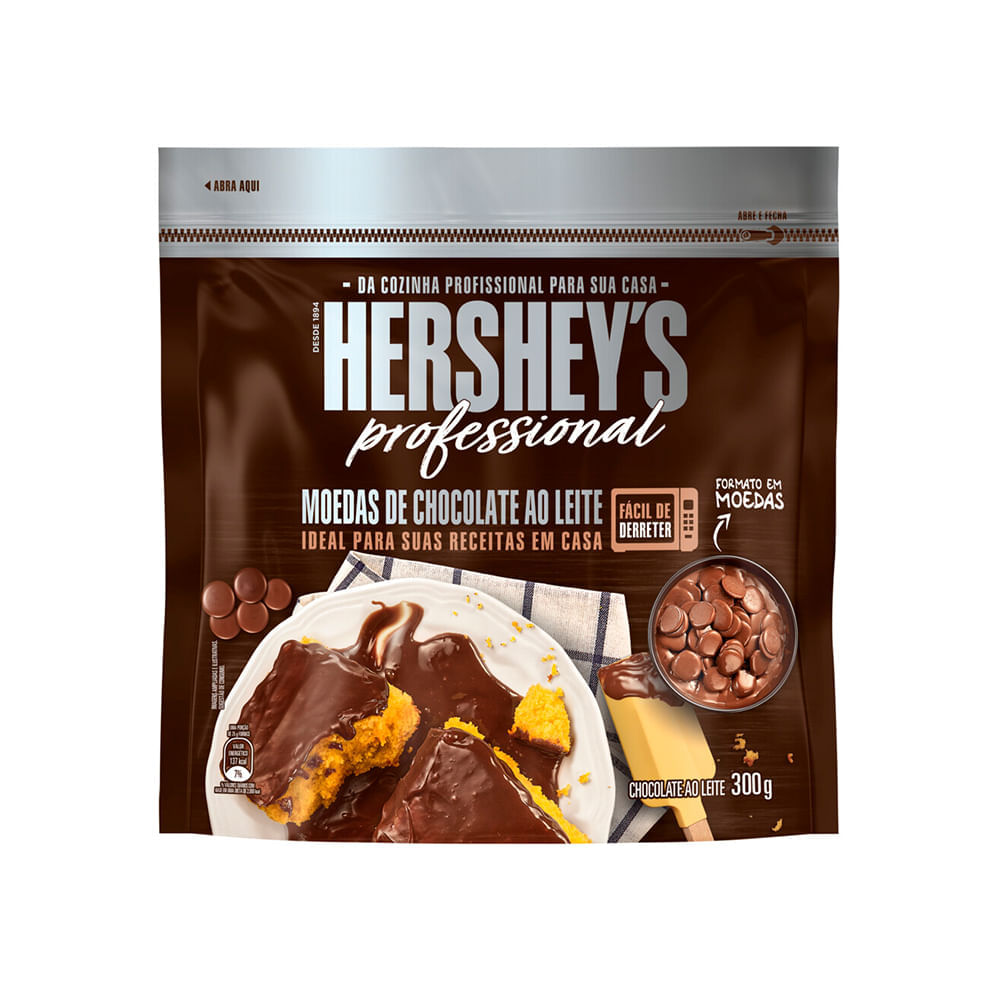 Moedas De Chocolate Ao Leite Hershey's Professional 300G