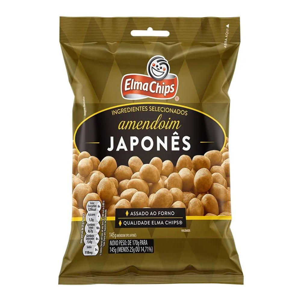 Amendoim Japonês Elma Chips 145G Elma Chips