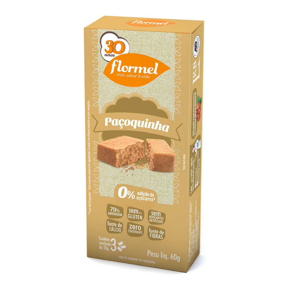 Paçoca Flormel Sem Açúcar 60G