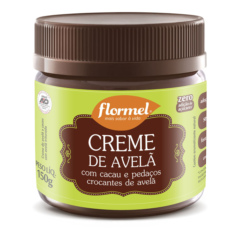Creme De Avelã Crocante Sem Açúcar Flormel 150G Flormel