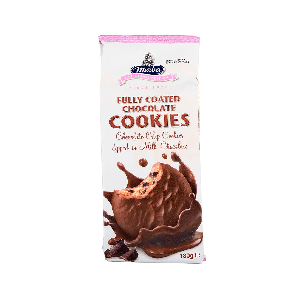 Cookies Cobertos De Chocolate Merba 180G Merba