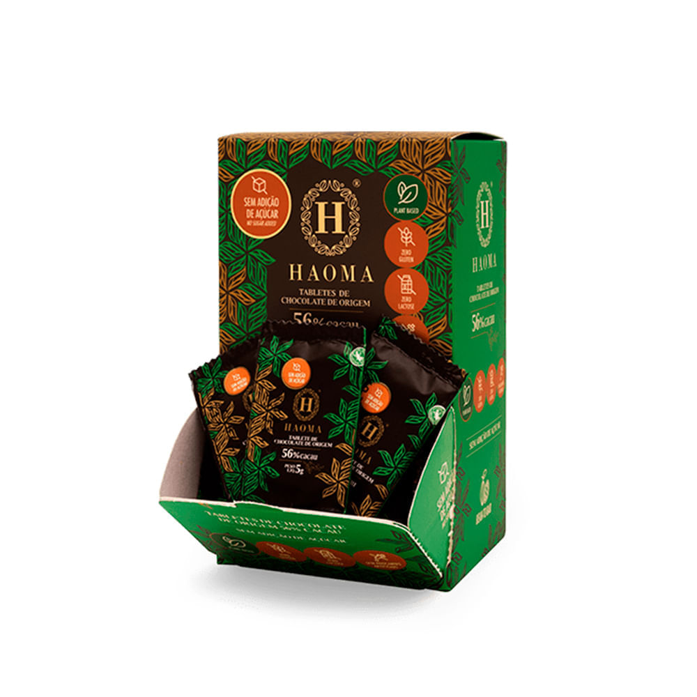 Tabletes De Chocolate De Origem 56% Cacau Haoma 200G Haoma