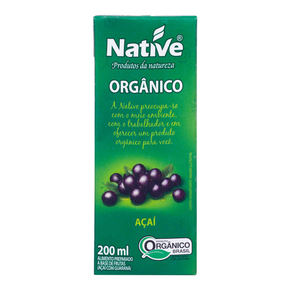 Açaí Com Guaraná Orgânico Native 200ml