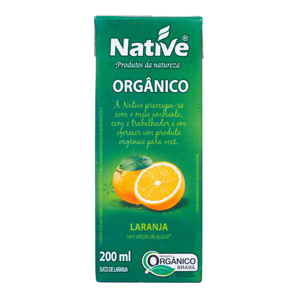 Suco De Laranja Orgânico Native 200ml Native