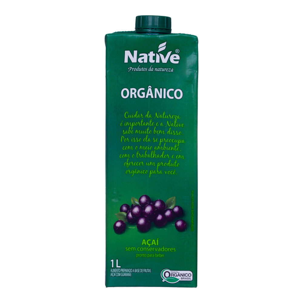 Açaí Com Guaraná Orgânico Native 1L Native