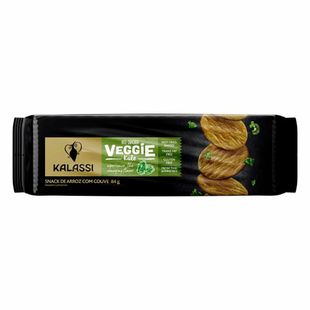 Snack Rice Cracker Veggie Couve Kalassi 84G Kalassi