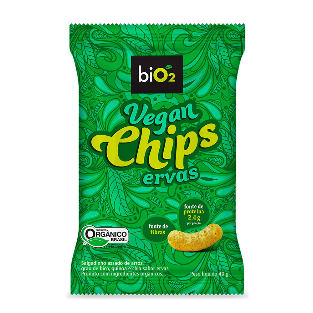 Chips De Ervas Orgânico Vegano Bio2 40G Bio2