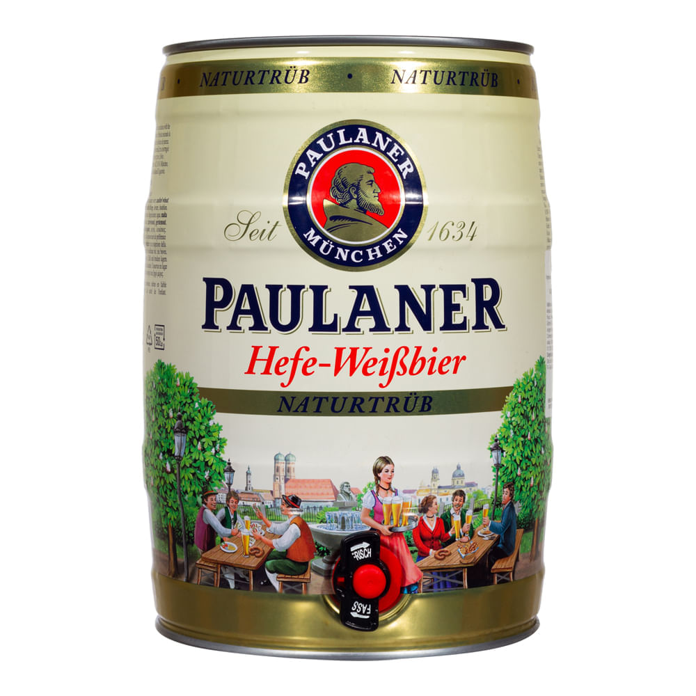 Barril De Cerveja Paulaner Hefe Weiss Naturtrub 5L