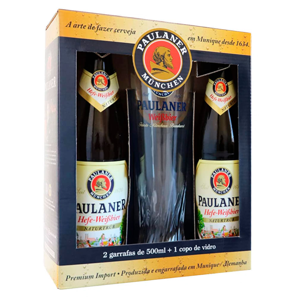 Kit 2 Cervejas Paulaner E 1 Copo