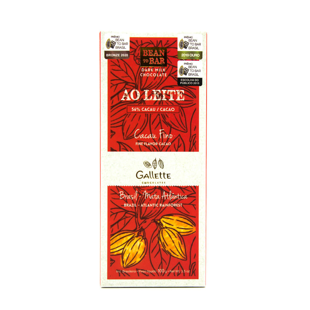 Chocolate Ao Leite 56% Cacau Bean To Bar Gallette 100G Gallette Chocolates