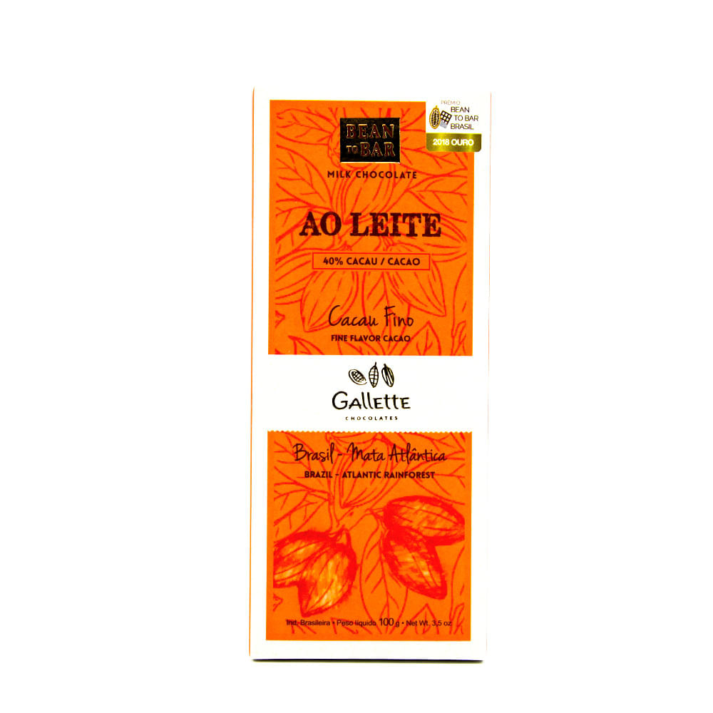 Chocolate Ao Leite 40% Cacau Bean To Bar Gallette 100G Gallette Chocolates