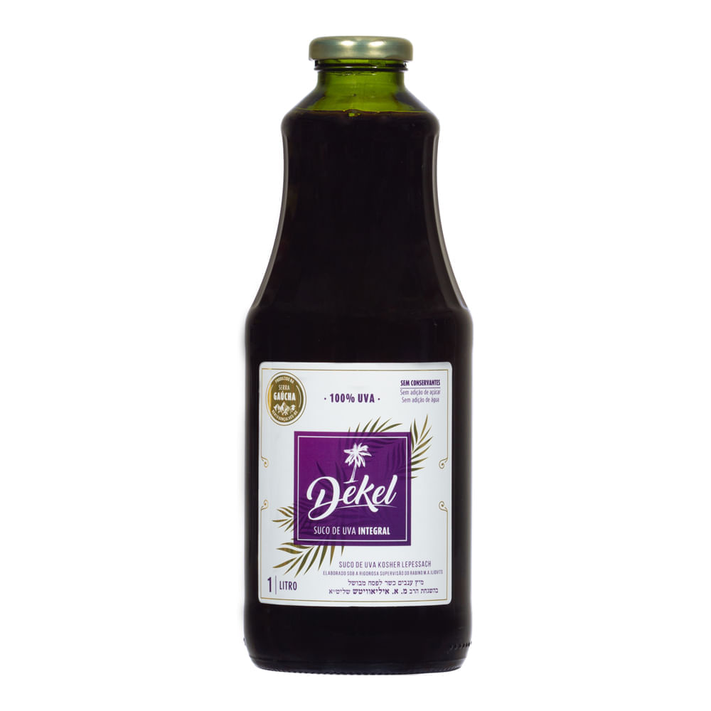 Suco De Uva Integral Dekel Kosher 1L