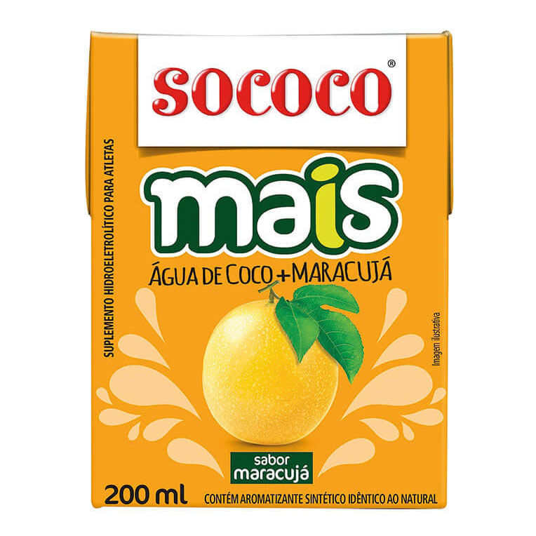 Água De Coco + Maracujá Sococo 200ml Sococo